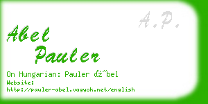 abel pauler business card